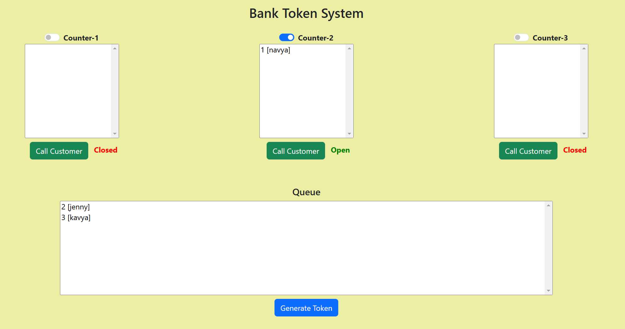 BankTokenSystem
